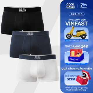 Combo 3 quần lót nam dáng Trunk Bamboo mềm mại, kháng khuẩn, thấm hút tốt Coolmate