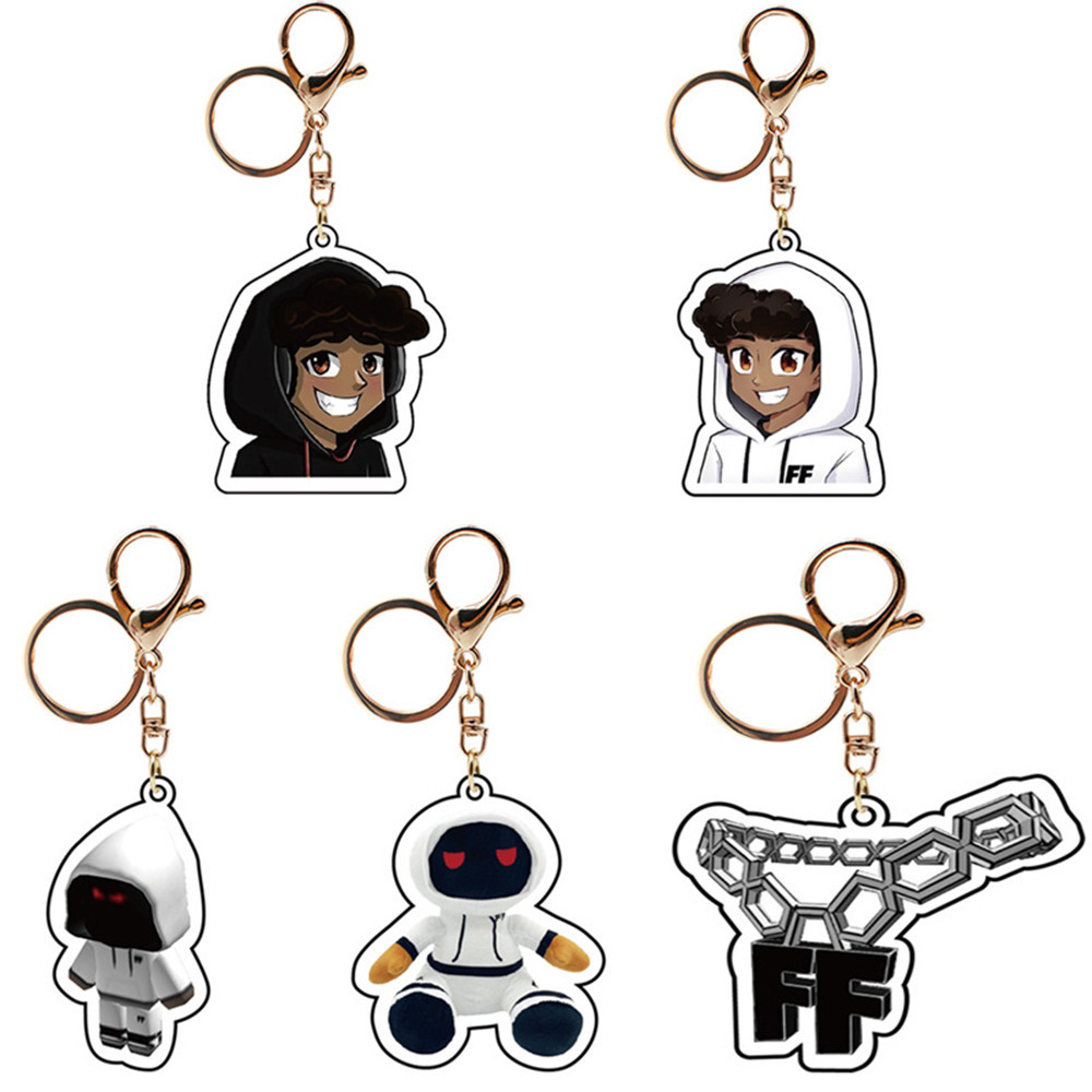 Cartoon Doll Pendant Acrylic Keychain Creative Foltyn Peripheral Keyring Cute Phone Car Key Accessor