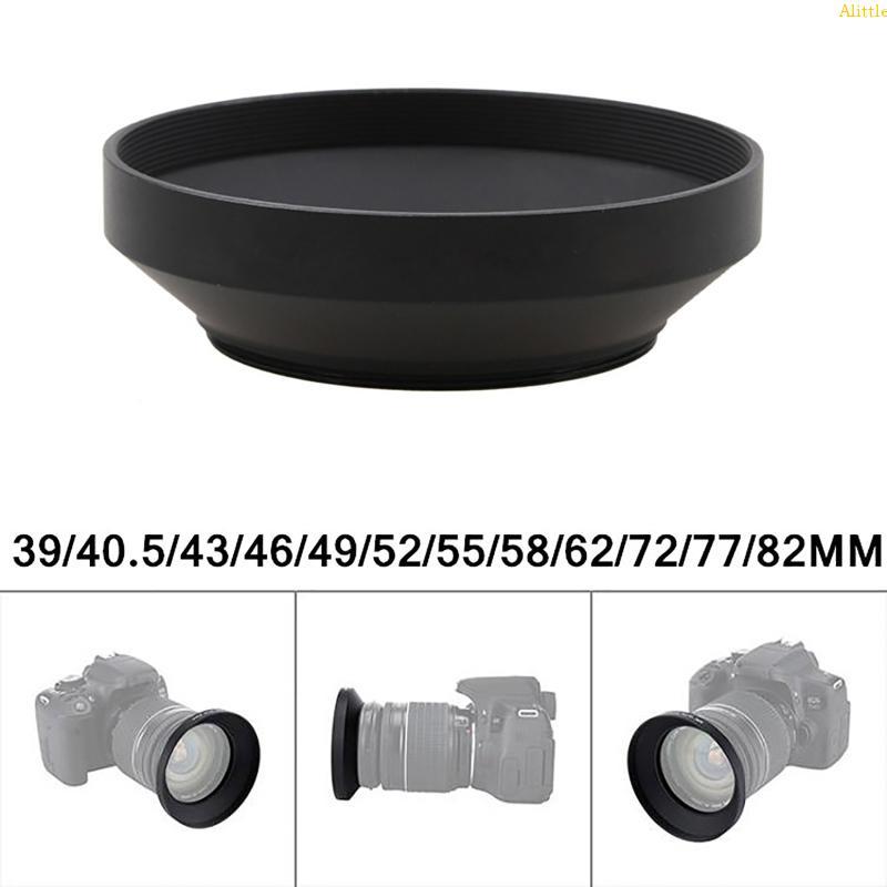Alittle 39mm 40 5mm 43 46 49 52 55 58 62 72mm Hợp kim nhôm Kim loại Ống kính góc rộng Hood