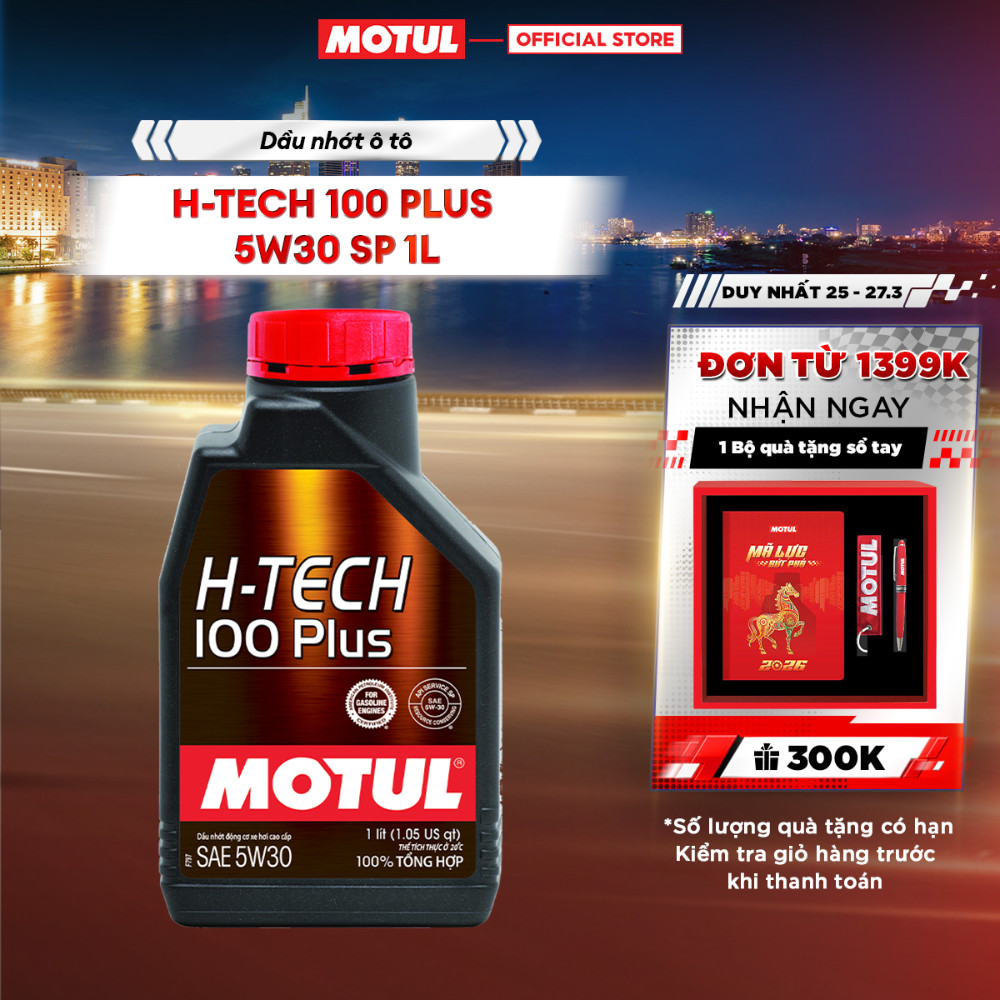 Dầu nhớt xe ô tô MOTUL H-TECH 100 PLUS 5W30 SP 1L