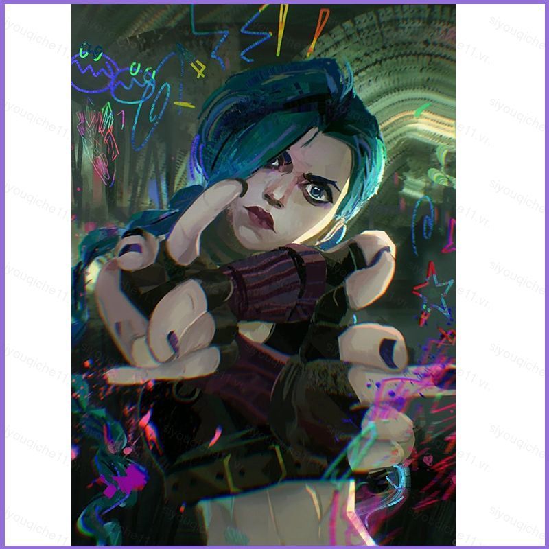 SQ11 Arcane 2 Liên Minh Huyền Thoại poster Jinx Jayce Dán Tường 30cm Trang Trí Ngôi Sao Bộ Sưu Tập