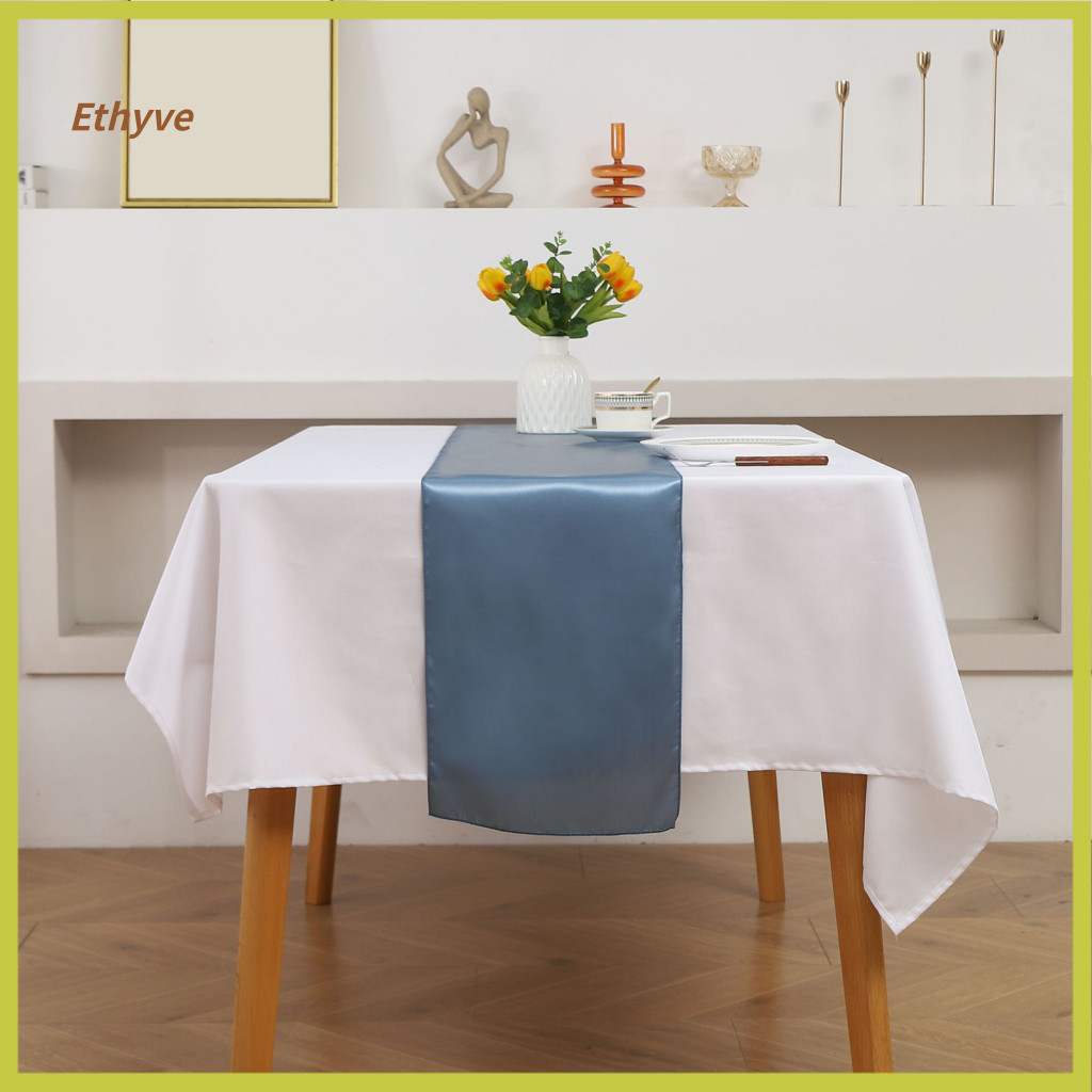 Ethyle Cô Dâu Tắm Bàn Chạy Vải Bàn Chạy Satin Bàn Chạy 69x12 Chống Nhăn Màu Trơn Mịn Cho Ăn Cưới Cô 