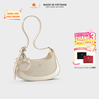 Túi Yuumy (Thời trang nữ phối gương tròn và nơ xinh xắn - Túi đeo vai da Glossy YN345)
