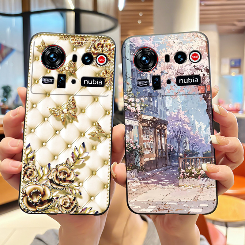Ốp Điện Thoại Cho ZTE Nubia Z80 Ultra 5G Ốp Lưng Silicon Mềm Thiết Kế Độc Đáo Màu Đen Dành Cho ZTE N