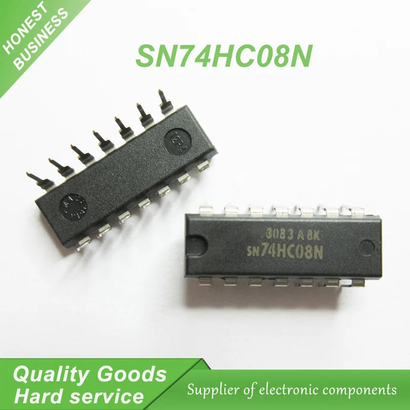 10 Chiếc 74HC08N SN74HC08N 74HC08 SN74HC08 DIP-14 Logic Cổng QUAD 2-INPUT VÀ GATE Mới nguyên bản