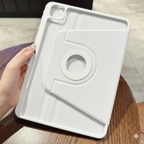 CUNGBAAK Xoay 360 độ Logo Lộ Ốp Lưng Cho iPad Gen 11 iPad 9.7 10.2 Air M1 M2 M3 M4 Mini 6 7 Pro M1 M