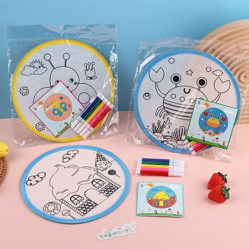 New Product#Handmade Frisbee diy Hand-drawn sports and outdoor drawing and coloring frisbee with lin