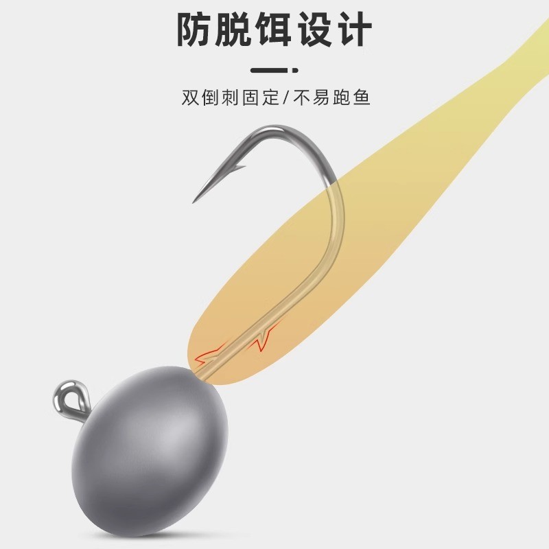Mồi Micro Rễ Câu Cá Móc Chì Musta Móc Đôi Backstab Móc Tròn Cuộn Đuôi Uốn Miệng Móc CPR7