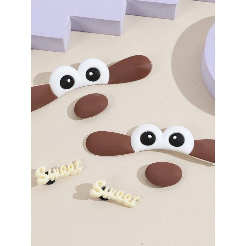 charm dép to charm gắn dép crocs chảm dép crocs Lỗ Phụ Kiện Giày Khóa Lỗ Khóa Giày Nâu Con Chó Con M