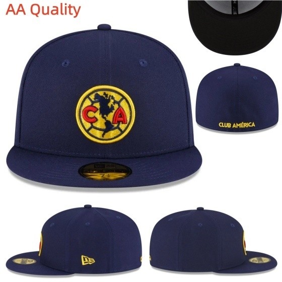 Mũ baseball Club America New Era 59FIFTY vành phẳng, màu xanh đậm, chống nắng, phù hợp unisex