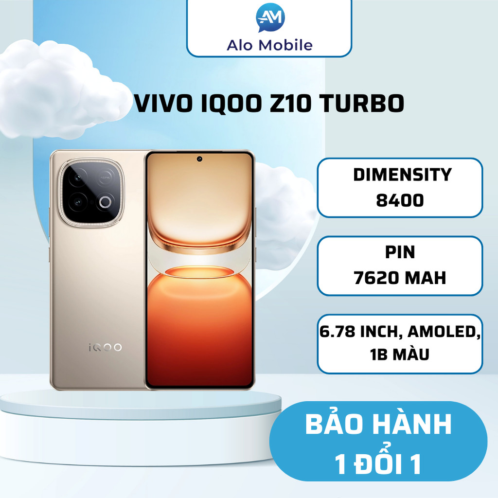 Điện thoại Vivo iQOO Z10 Turbo - Dimensity 8400 - BH 1 Đổi 1 -  Alo Mobile