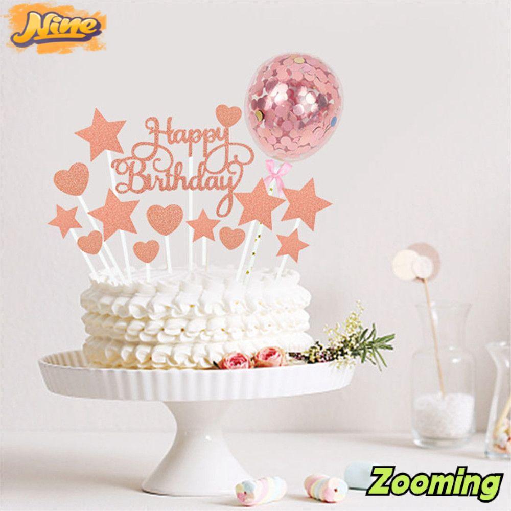 ZOOMING Cake Topper Confetti Balloon DIY Baking Happy Birthday