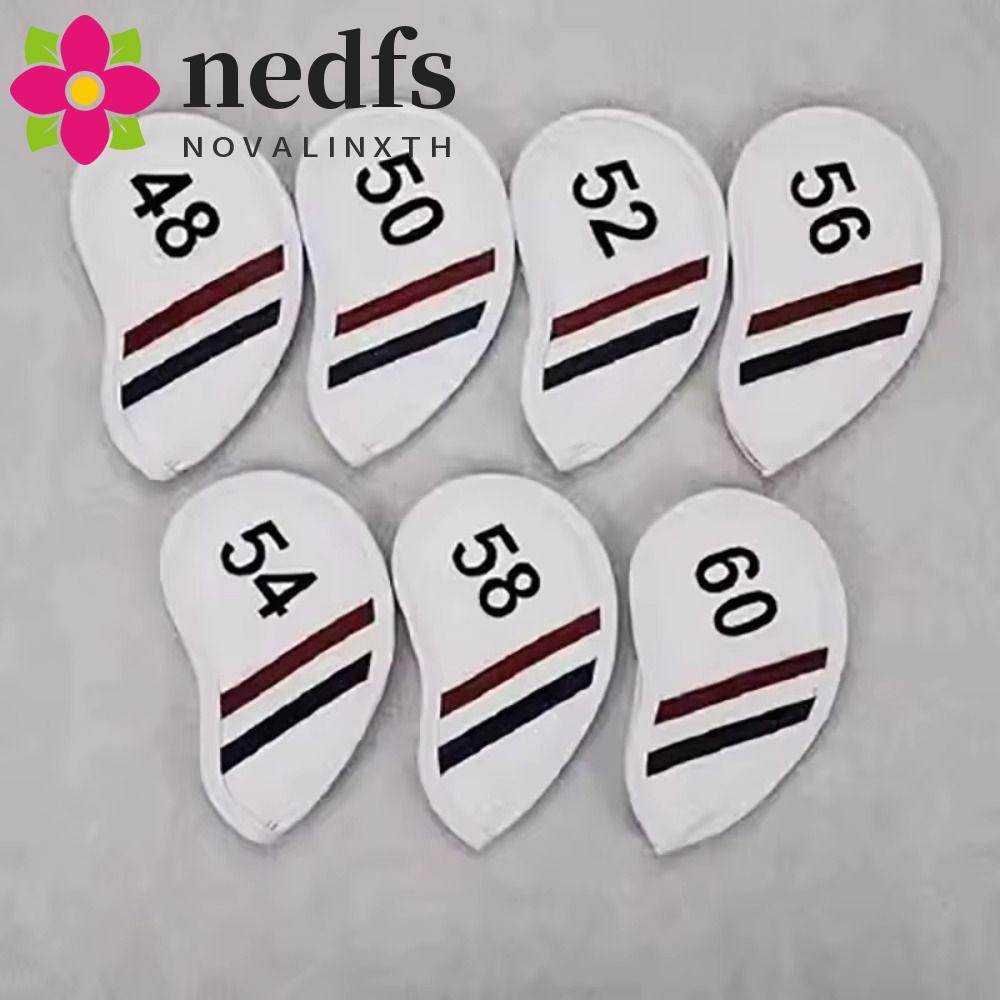 NEDFS Golf Wedge Cover, PU Leather Angle Club Sand Wedge Headcover, Đen / Trắng 48 50 52 54 Độ Chống