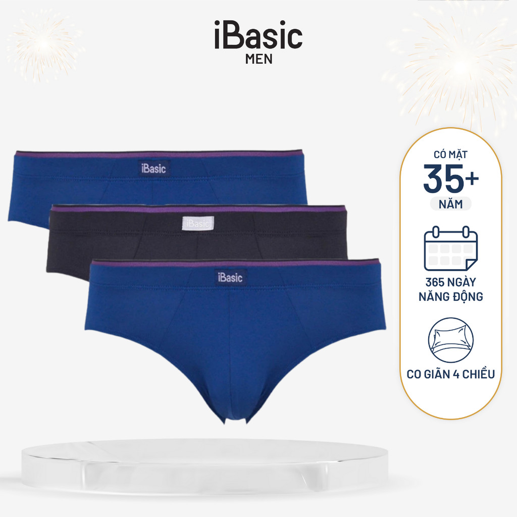 Combo 3 Quần lót nam iBasic thun lạnh brief PANM114