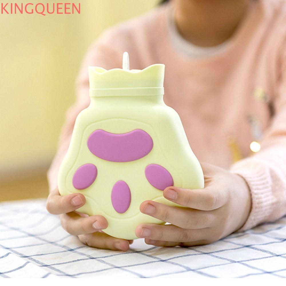 Túi đựng nước nóng bằng silicon KINGQUEEN, Túi nước ấm hoạt hình ấm cúng 450 ML, Túi đựng nước ấm hì