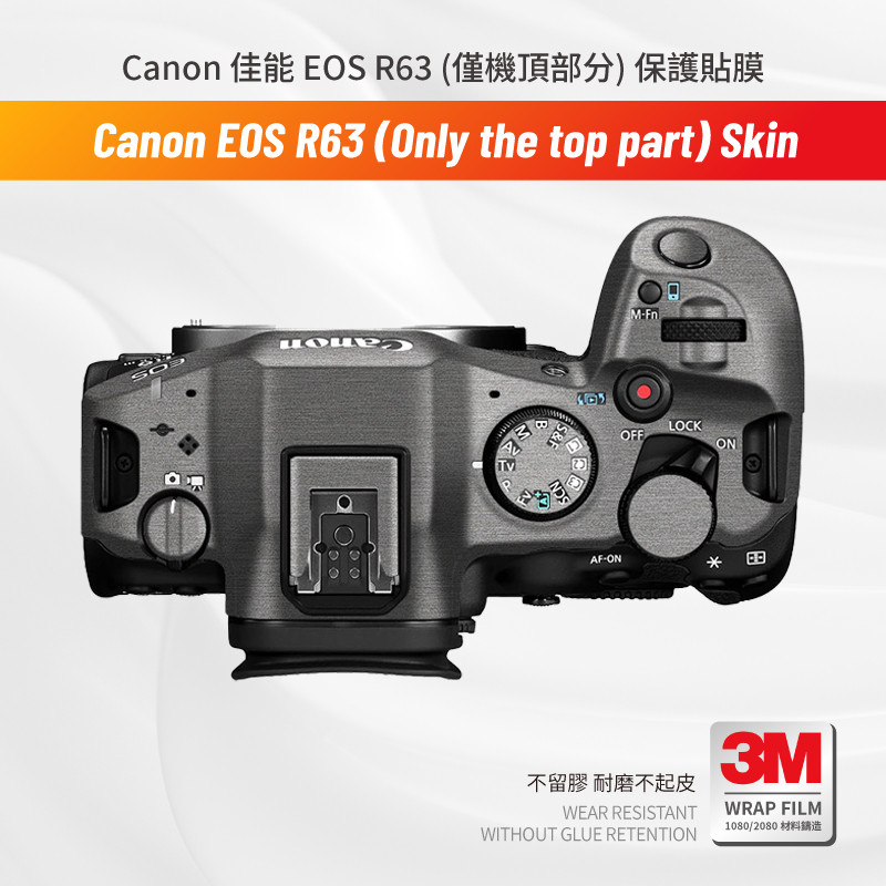 Miếng dán Skin 3M , cao cấp cho máy ảnh Canon EOS R63 (Top Part Only) Miếng dán chống trầy