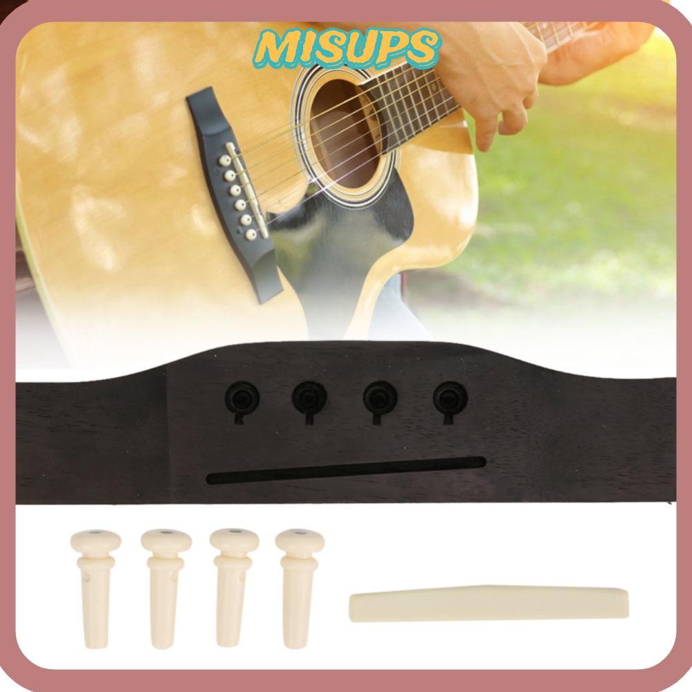 Cầu Bass Acoustic MISSIPS, Bass ​ ​4 dây ​Cầu gỗ hồng ​, Nhẹ ​Với chân cầu​ ​Gỗ hồng ​Phần Bass 4 Dâ