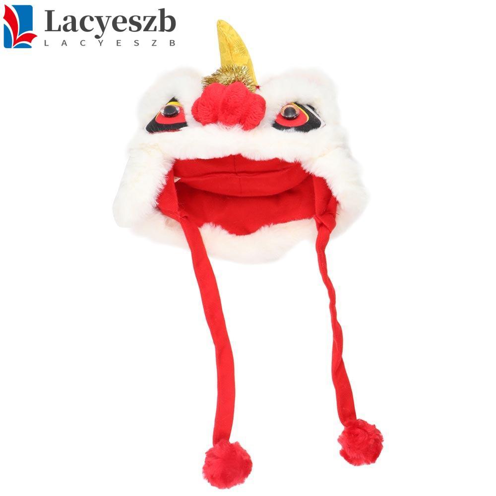 Mũ sư tử cho chó LACYESZB, Mũ sư tử năm mới phong cách trang trí cho thú cưng, Chó|Mũ đội đầu mềm hì