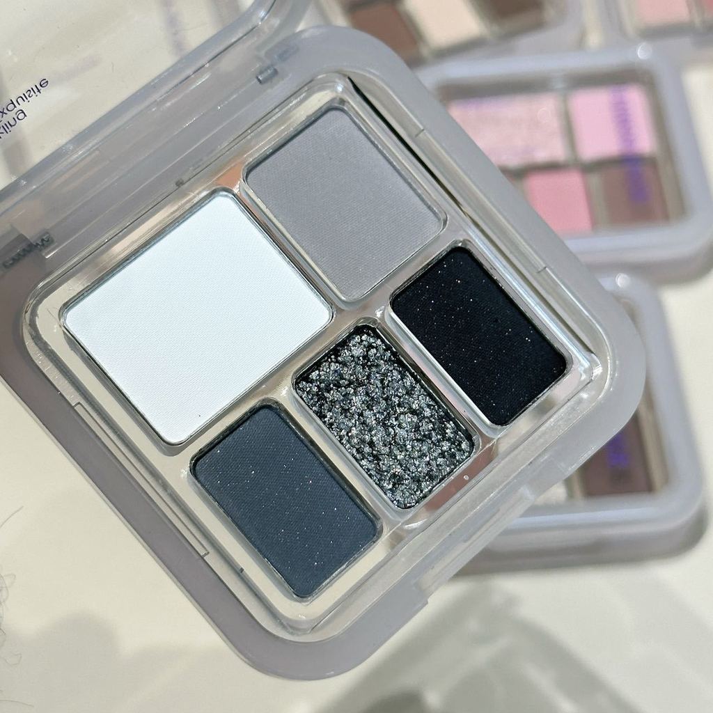 Spot Goods#Blue Coconut~Five-Color Smoky Cement Palette Matte Cool Eyeshadow Earthy Matte Milk Mist 