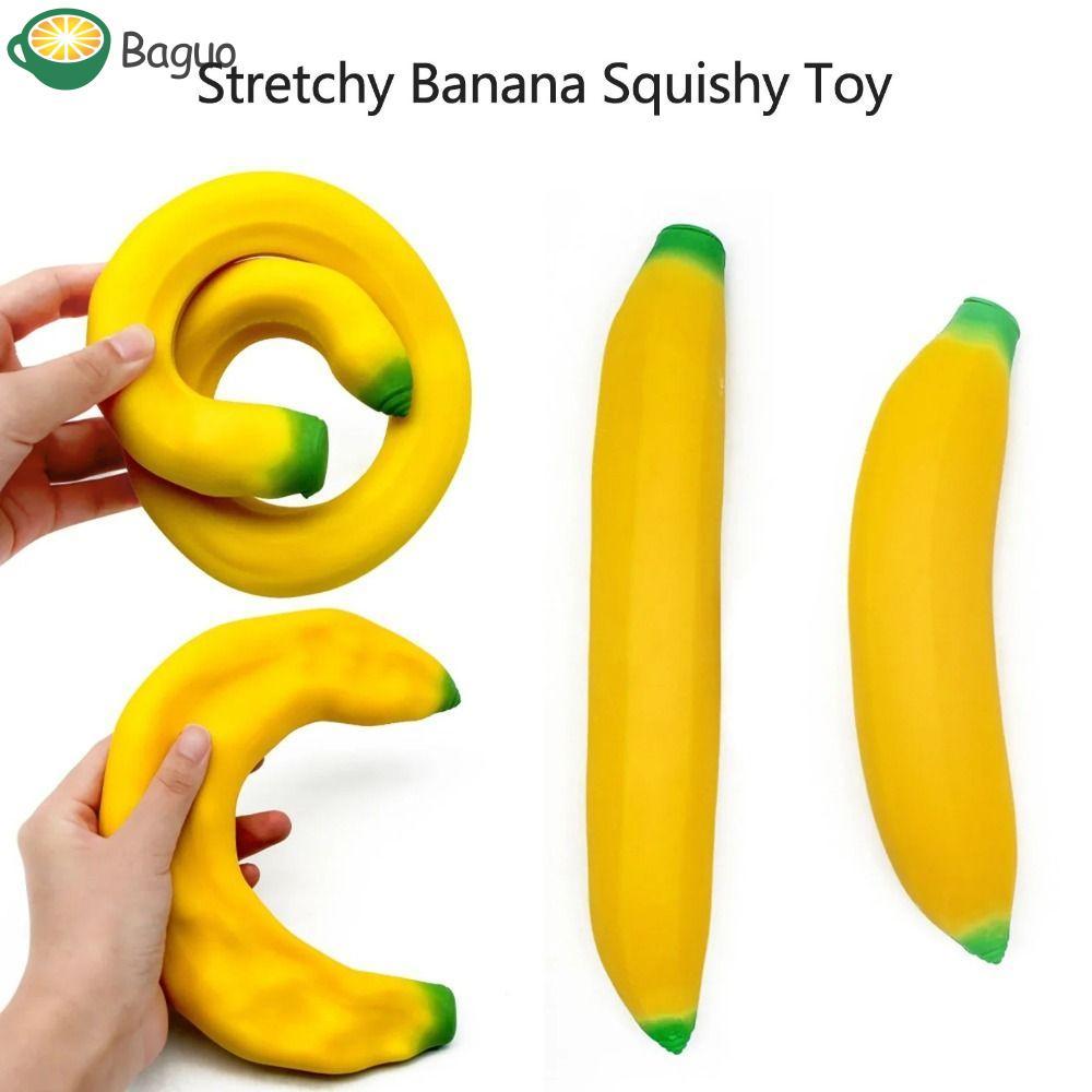 BAGUO Chuối Bóp Đồ Chơi, Chuối Co Giãn Chậm Đồ Chơi, Đầy Đồ Chơi Đàn Hồi Biểu Hiện Trái Cây Chuối Pi
