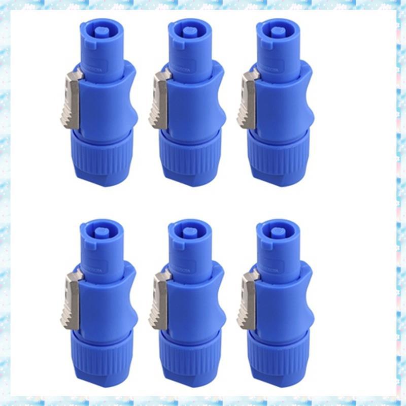 [R Q M U] Giắc cắm tín hiệu 3 PIN Nam Powercon Connector 6 chiếc cho đầu vào nguồn ánh sáng sân khấu