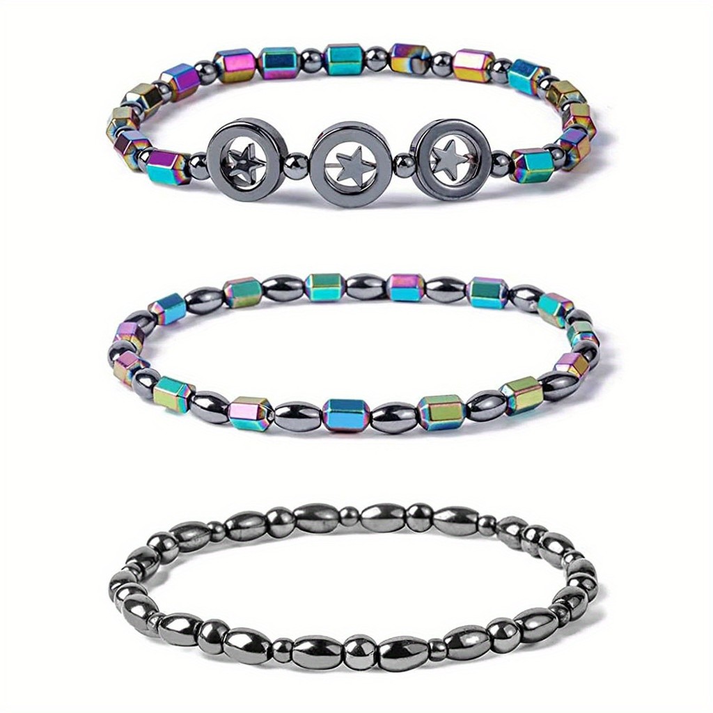 Premium In-Stock#Hot-Selling Yoga Magnetic Stone Anklet Bracelet Natural Stone Black Gallstone Jewel