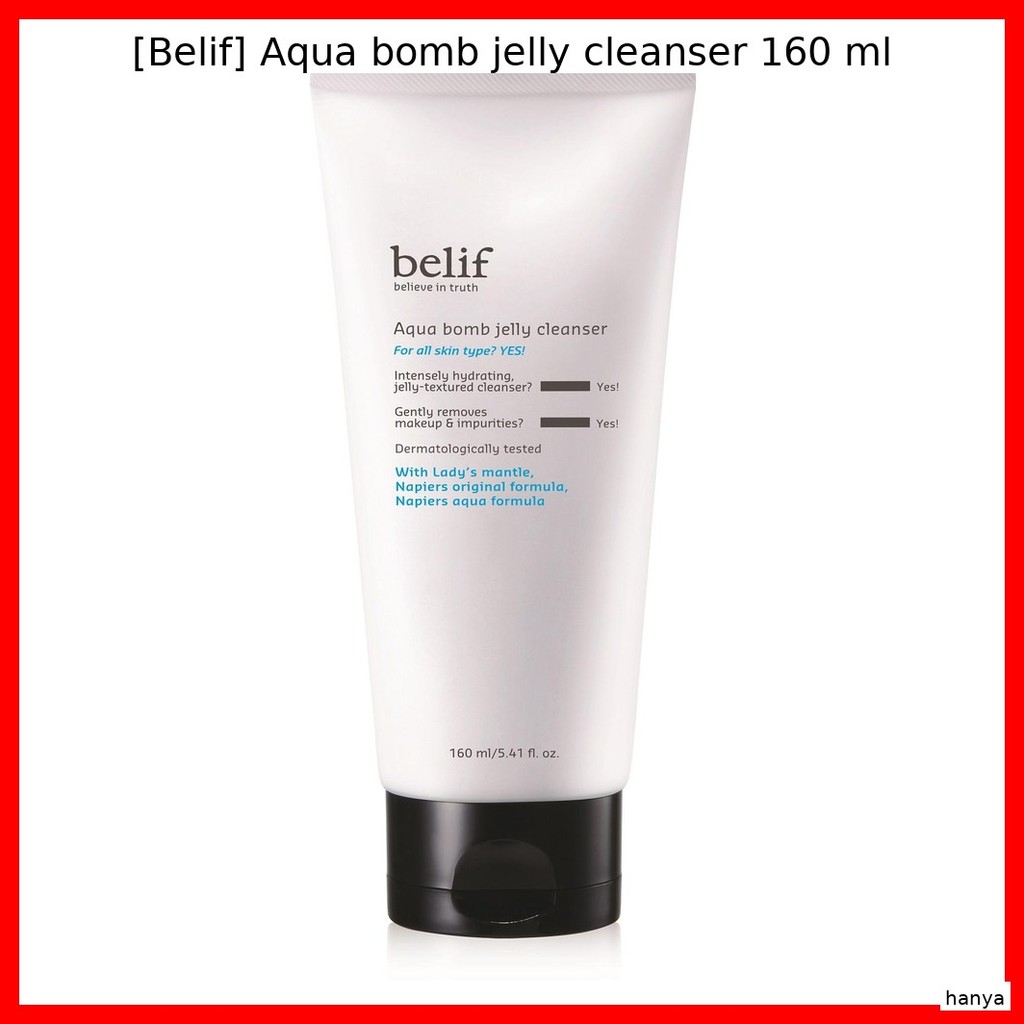 [Belif] Sữa rửa mặt thạch Aqua bomb 160 ml / Sữa rửa mặt Hàn Quốc / Tẩy trang / Xác thực 100% của ha