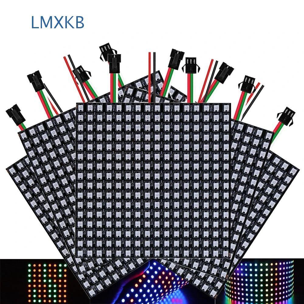 LMXKB Pixels Led Panel DC5V Đèn LED RGB linh hoạt WS2812B 8x8 16x16 8x32 WS2812 Mô-đun Màn hình Pixe