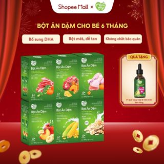 [TẶNG DẦU 30ML] Bột ăn dặm Mămmy cho bé 6 tháng tuổi bổ sung DHA, Sắt giúp bé phát triển khỏe mạnh, thông minh