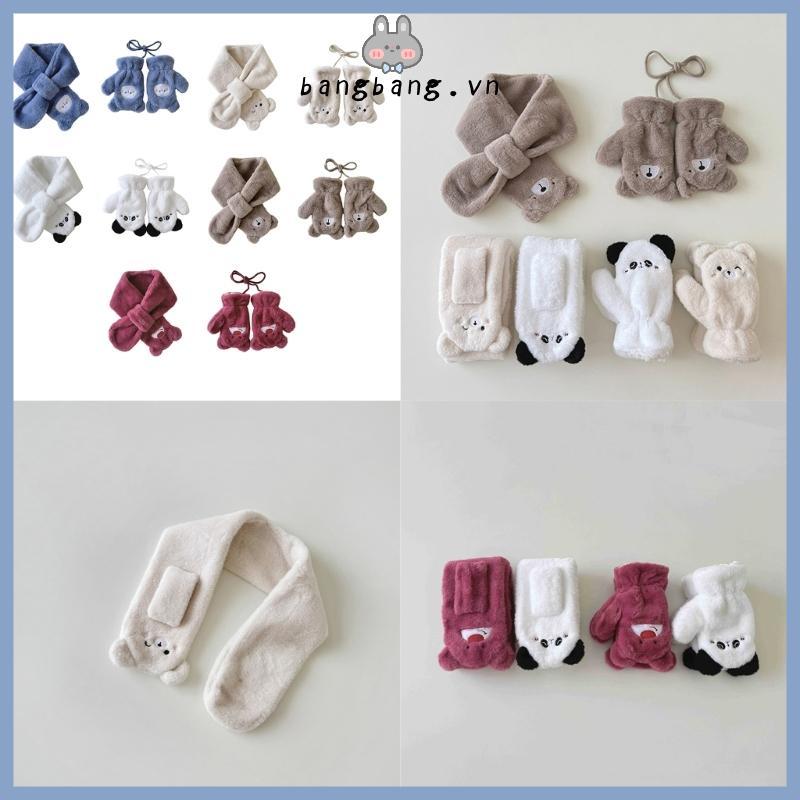 Bằng Ngoài Trời Ấm Khăn Găng Tay Cho Trẻ Em Găng Tay Dày Găng Tay Mùa Đông Handmuff Có Dây Hoạt Hình