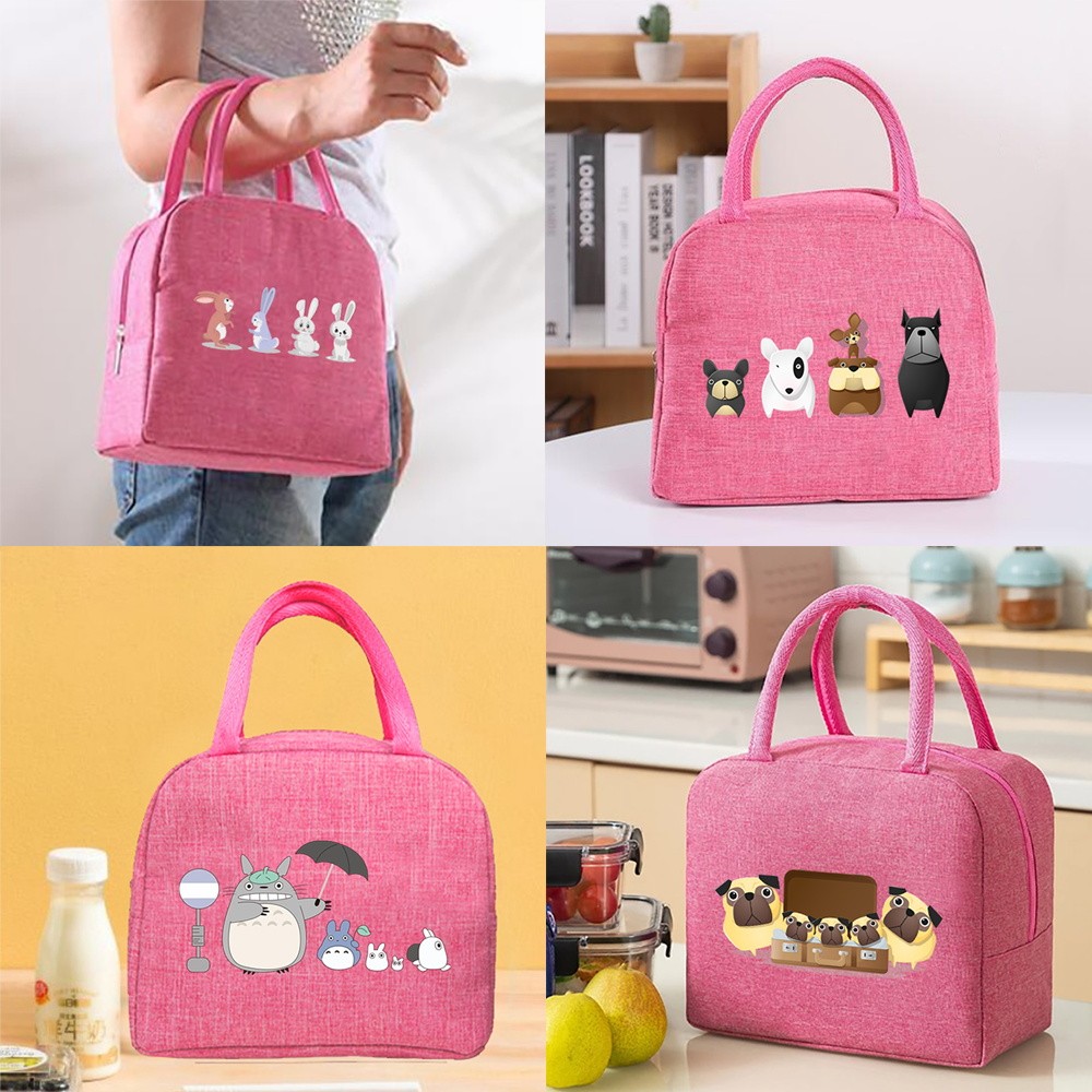 Insulated lunch bag Thickened lunch bag In stock handbag Outdoor picnic Student portable lunch bag L