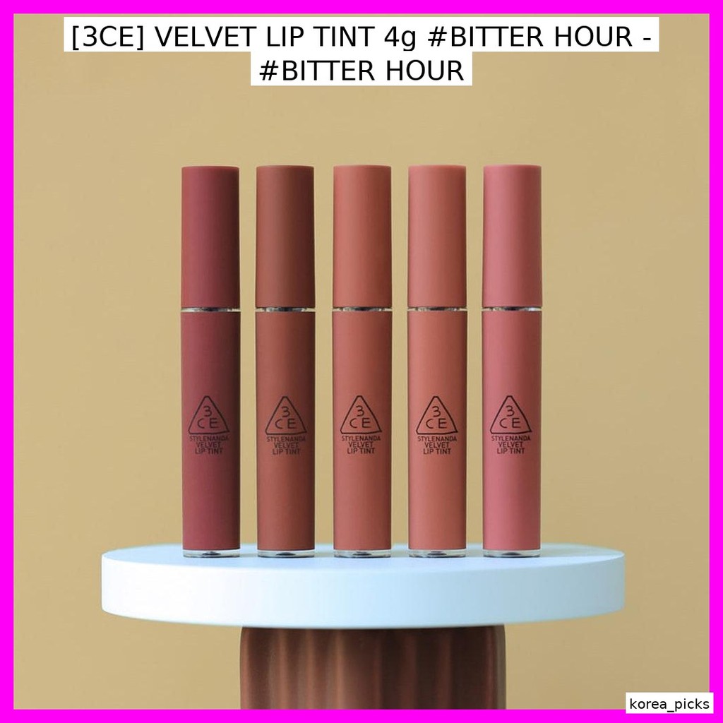 [3CE] VELVET LIP TINT 4g #BITTER GIỜ - #BITTER GIỜ / Son Tint Hàn Quốc / Hoàn thiện nhung / Chính hã