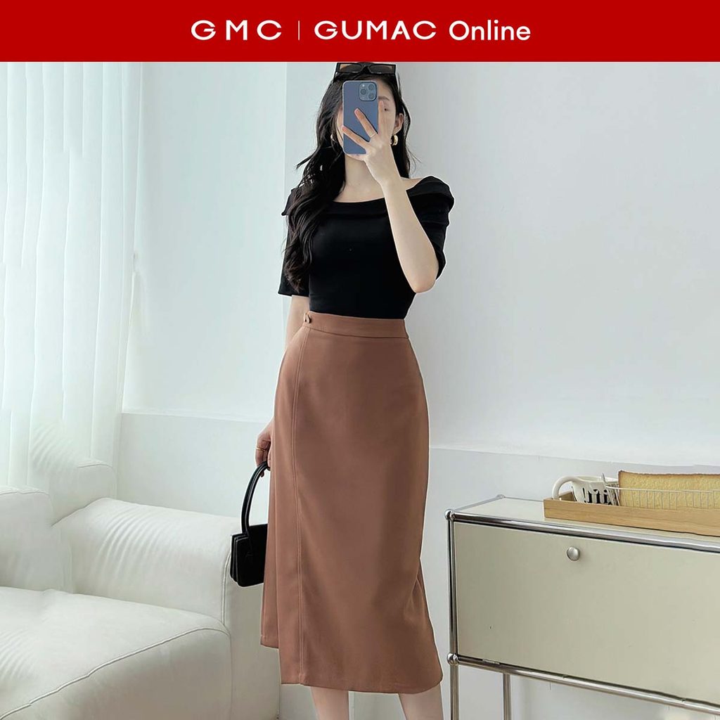 [MUA 2 GIẢM 25K] Chân váy nữ dáng suông tà đắp đính nút xẻ sau màu đen - xanh đen công sở thời trang