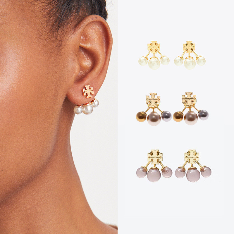 Fashion Plated18K Gold Front and Back Style Earrings Fashion KIRA Ear Studs LOGO Earrings Jewelry