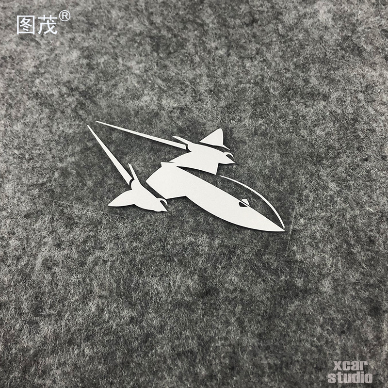 SR-71 Máy bay trinh sát Blackbird Nhãn dán khắc rỗng Máy tính Hành lý Xe hơi Nhãn dán phản quang Dec