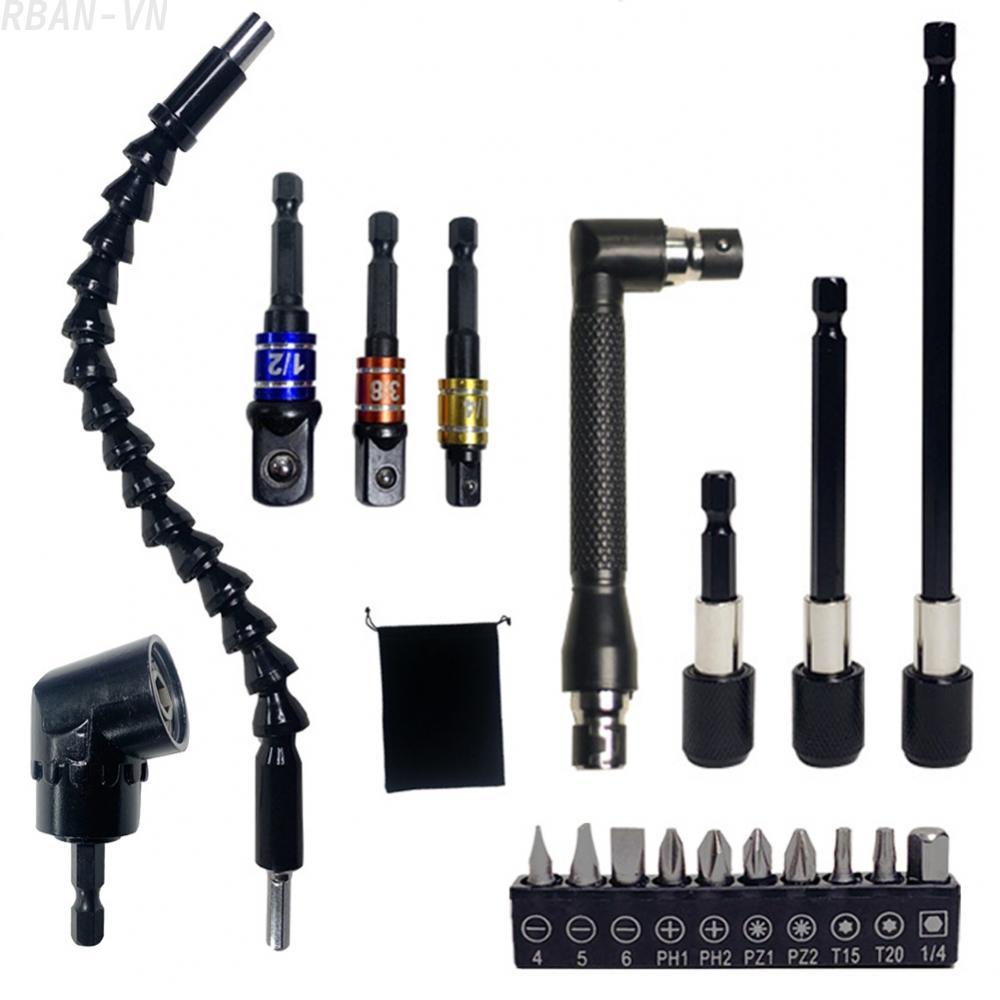 Drill Bit Extension Set Bendable Drill Shaft Chrome Vanadium Steel Construction