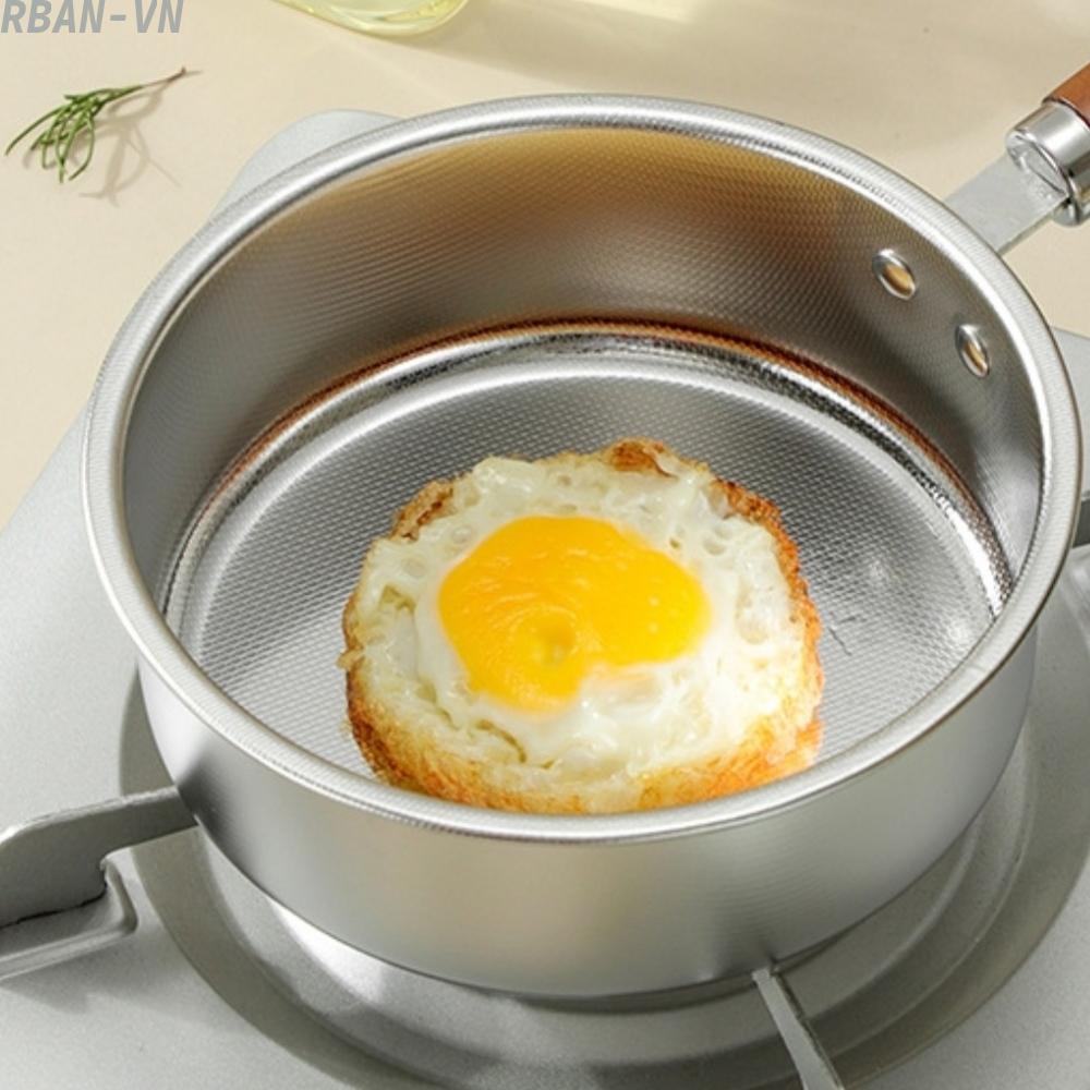 Durable Square and Round Stainless Steel Frying Pan Flat Bottom for Home Cooking