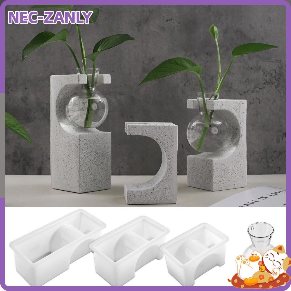 NEC-ZANLY Hydroponic Plant Flower Mold, Cube Resin Mold Plant Vase Thạch cao, DIY Flower Insert Test