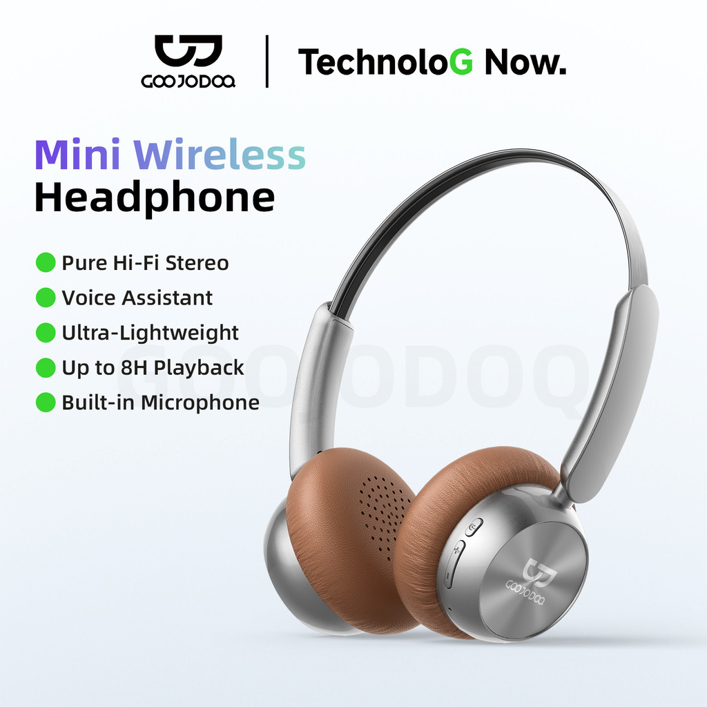 Tai nghe Bluetooth không dây Goojodoq có thiết kế headband điều chỉnh được và chụp tai thoáng khí | BigBuy360 - bigbuy360.vn