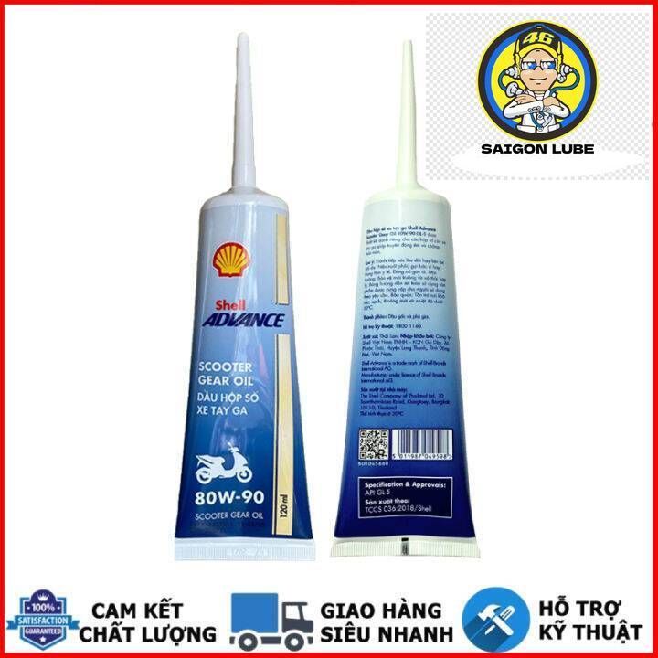 Nhớt láp - nhớt hộp số Shell Advance Scooter Gear 80w90 120ML
