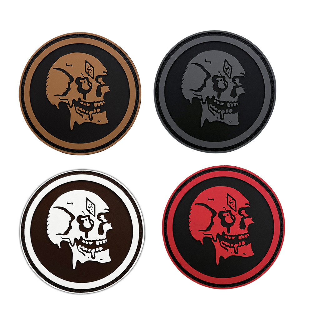 [Miếng dán Velcro tùy chỉnh] HK.GBRS GROUP FOG huy hiệu tinh thần đầu lâu PVC phát sáng 3D Velcro Pa