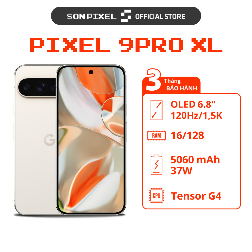 Điện Thoại Google Pixel 9 Pro XL, Chipset Google Tensor G4 Với AI Camera Siêu Đỉnh. SonPixel | BigBuy360 - bigbuy360.vn