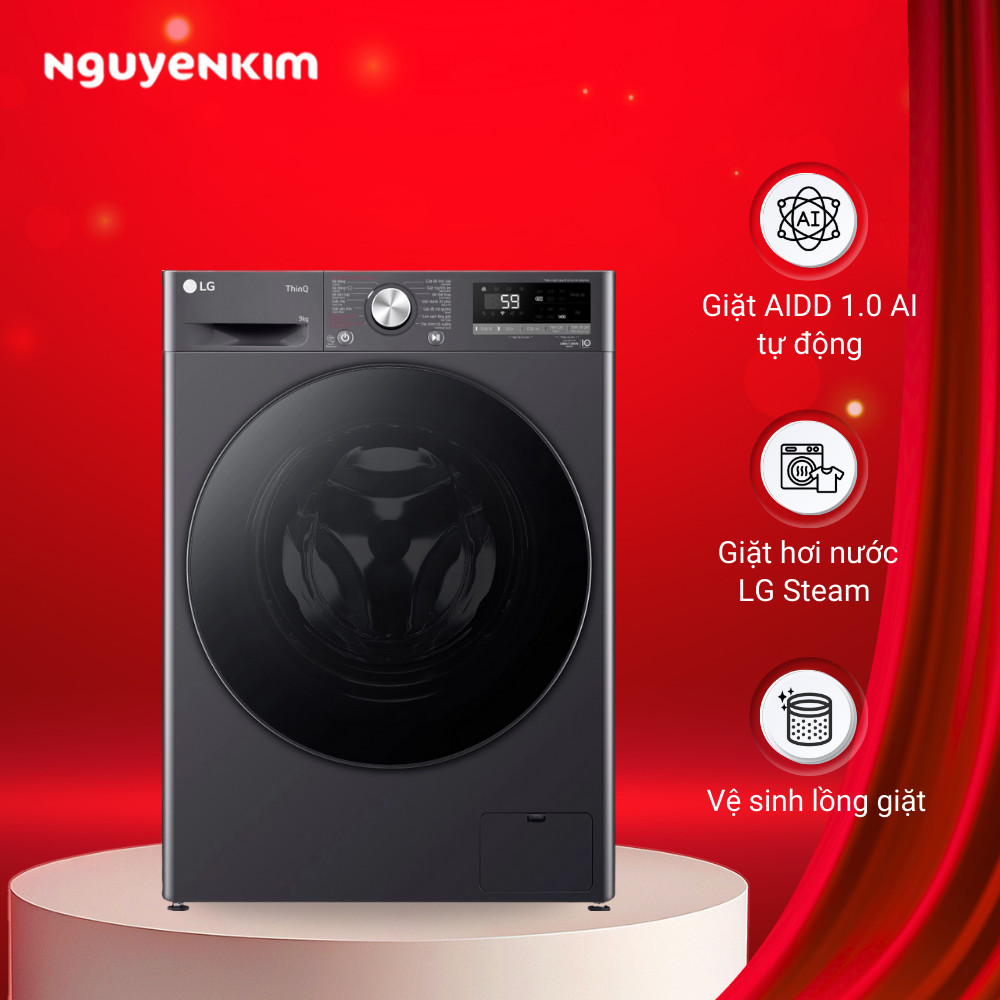 Máy giặt LG Inverter 9kg FV1409S4M1 - Hàng chính hãng