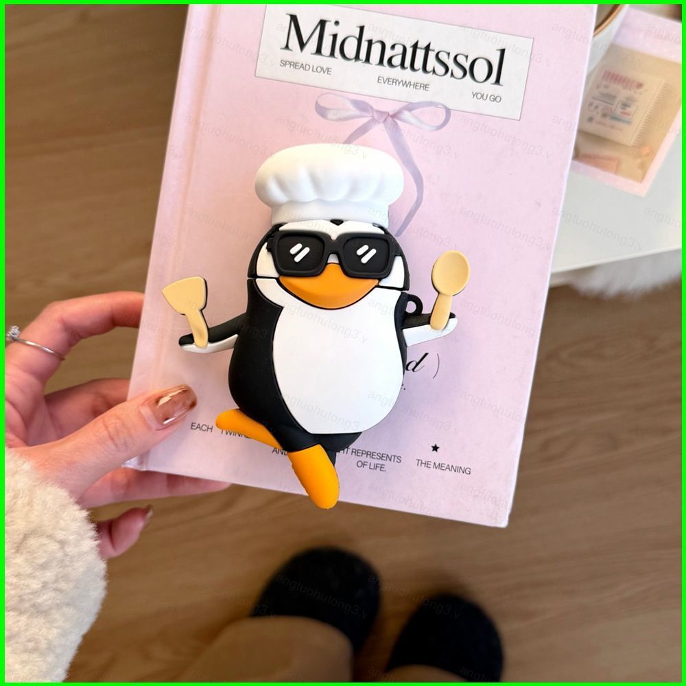 HT3 William Tell Penguin Apple Bluetooth Earbuds Dancing Penguin Case cho Pods Pro 3 / 4 / Pro / Pro