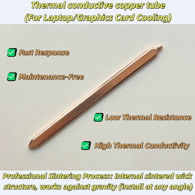 Máy tính PC DIY Cooler - Laptop CPU GPU Ống làm mát Ống dẫn nhiệt bằng đồng thiêu kết