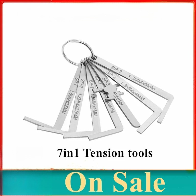 Bộ dụng cụ căng thẳng 7IN1PCS trọn bộ cho bộ thợ khóa Bigginner