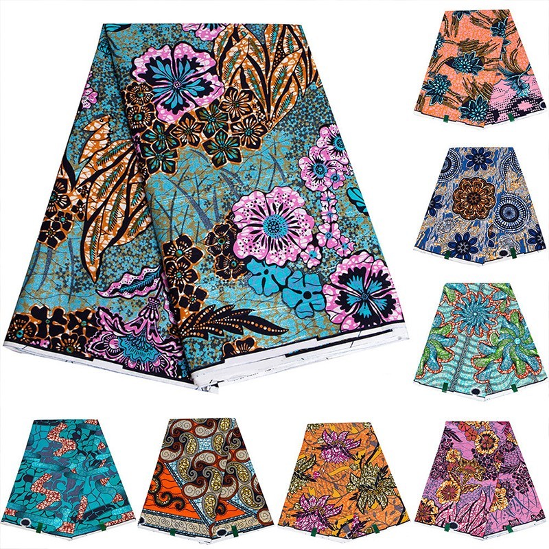 Ankara Nữ Lấp Lánh Glam Sáp Vải Cotton Mềm Batik Vàng Pagne