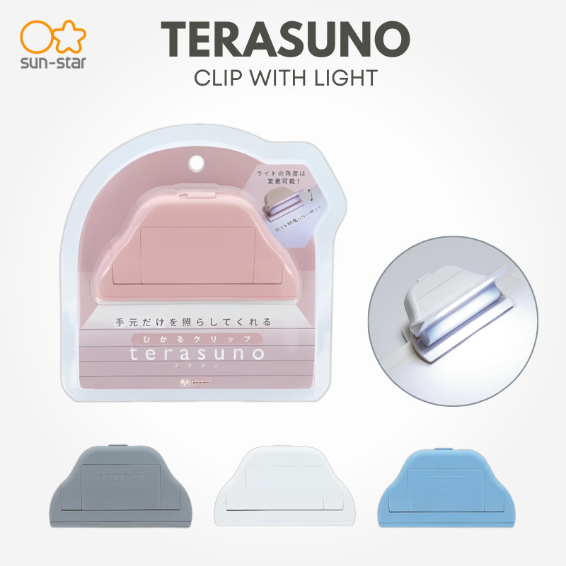 SUN-STAR Stationery TERASUNO Clip with Light, LED Paper Clip Portable Stationery for Notes Organizat