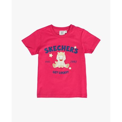 SKECHERS - Áo thun bé gái cổ tròn tay ngắn CNY_SL126K533-00FA