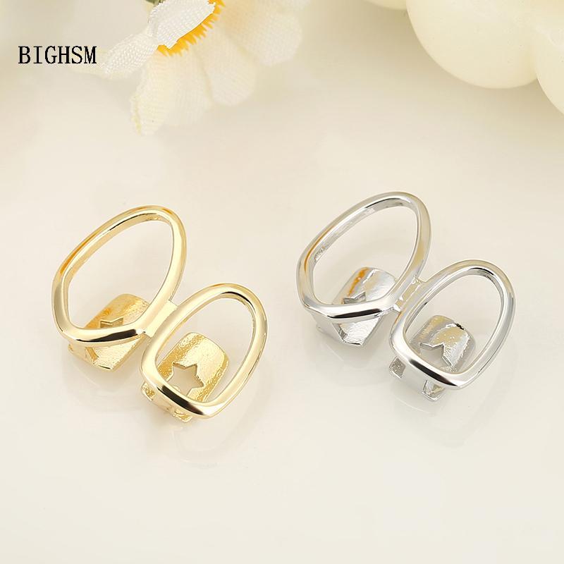 BIGHSM 1 Màu Vàng Hàng Ngày Đeo Răng Trang Sức Grillz Hip Hop Trái Tim Rỗng Răng Grillz Cho Nữ Marti